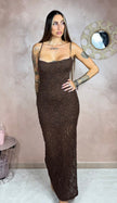 Abito Lace Marrone
