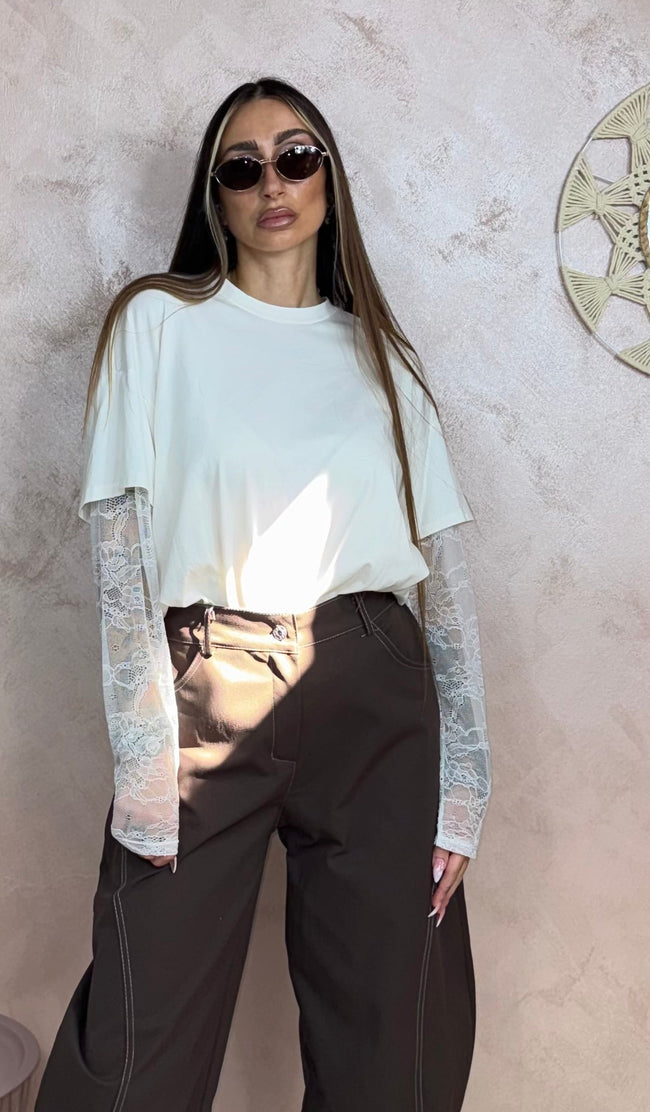 T-shirt Double Over Cotone