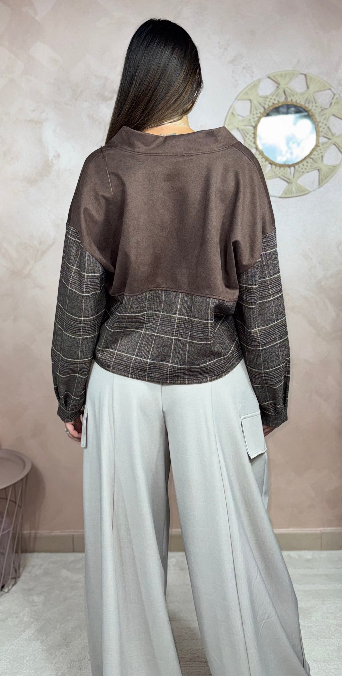 Cardigan Corto Tartan