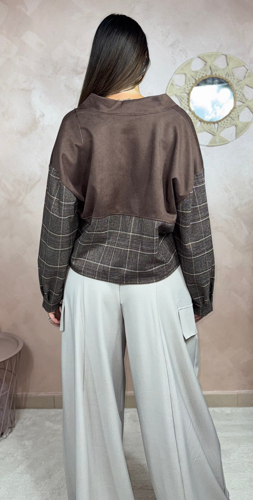 Cardigan Corto Tartan