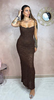Abito Lace Marrone