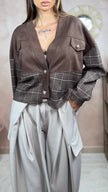 Cardigan Corto Tartan