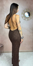Abito Lace Marrone