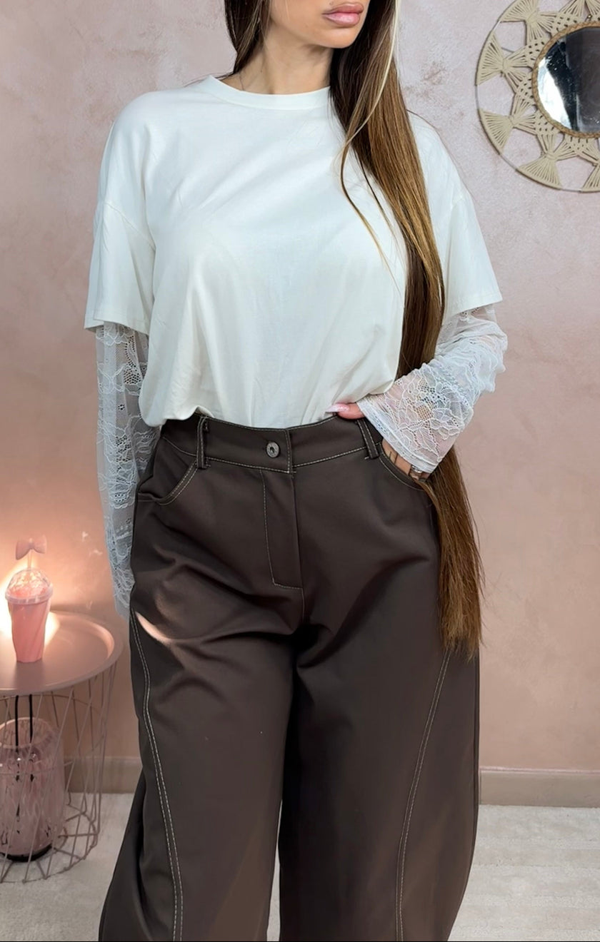 T-shirt Double Over Cotone