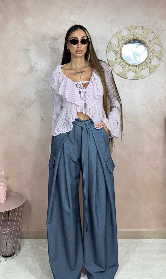 Pantalone Chic Portafoglio Simil Jeans