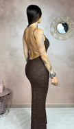 Abito Lace Marrone