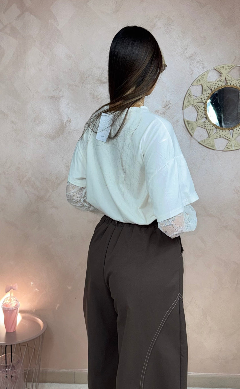 T-shirt Double Over Cotone