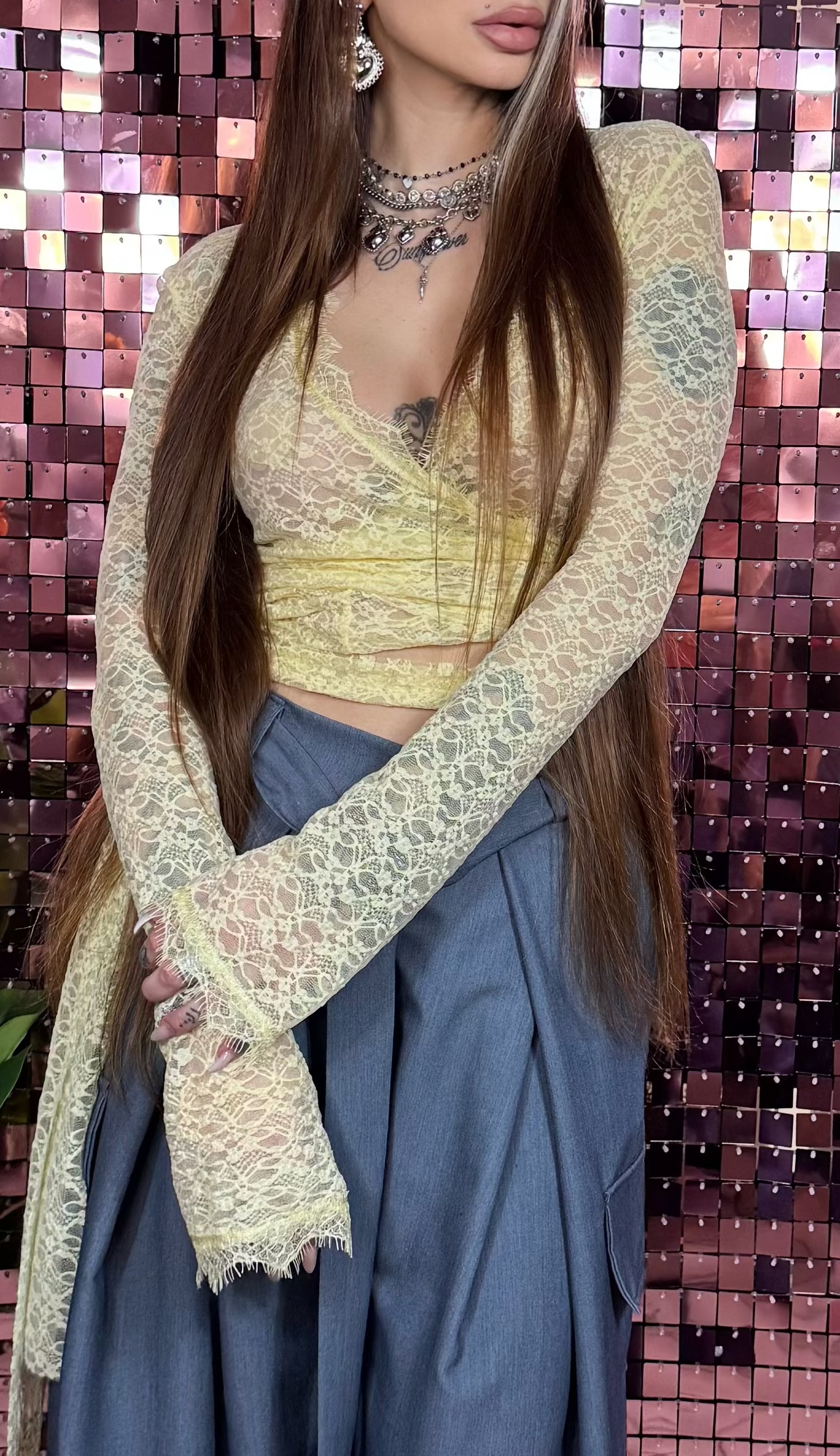 Maglia pizzo Mielle